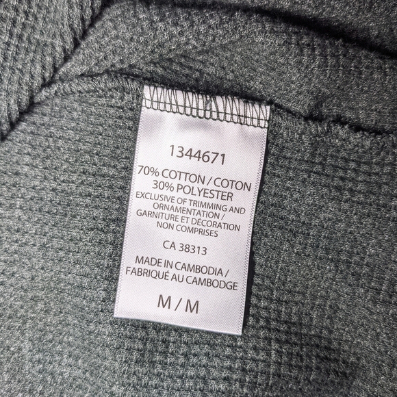 KARBON GREEN LONG SLEEVE 3 BUTTON MEN'S SWEATSHIRT - Picture 7 of 7